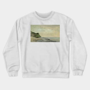 Cliffs on the Sea Coast: Small Beach, Sunrise by Gustave Courbet Crewneck Sweatshirt